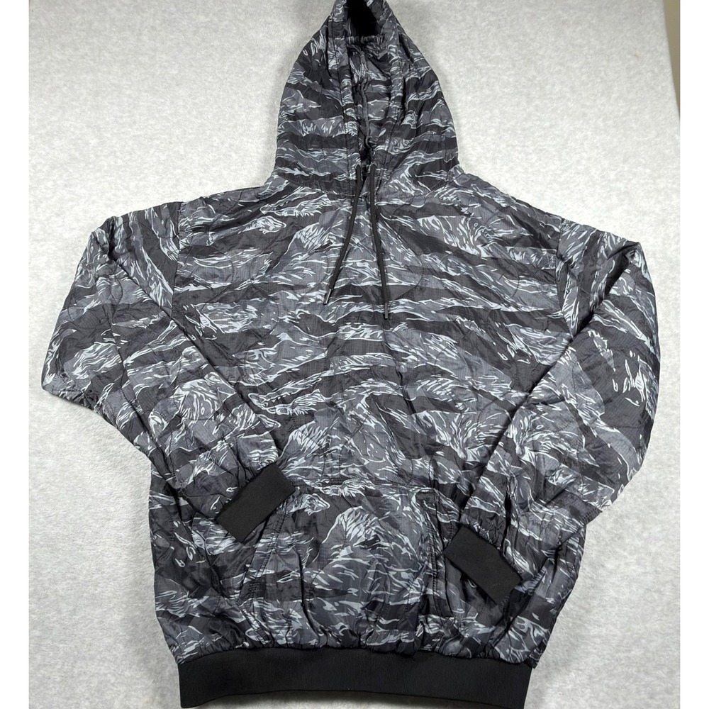 Zero Foxtrot Woobie Hoodie Mens Large Grey Tiger Stripe Camo Quilted